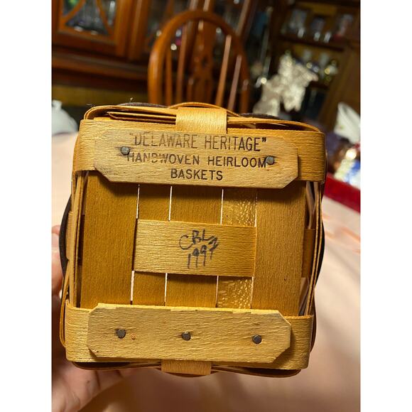 Delaware Heritage Basket 1997 FEDERALSBURG Collector Basket 2nd Edition Signed - Picture 8 of 12